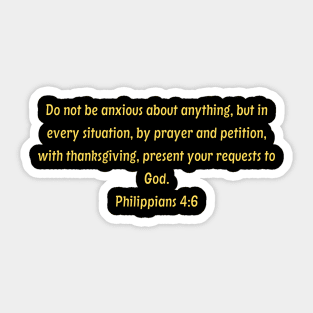 Bible Verse Philippians 4:6 Sticker